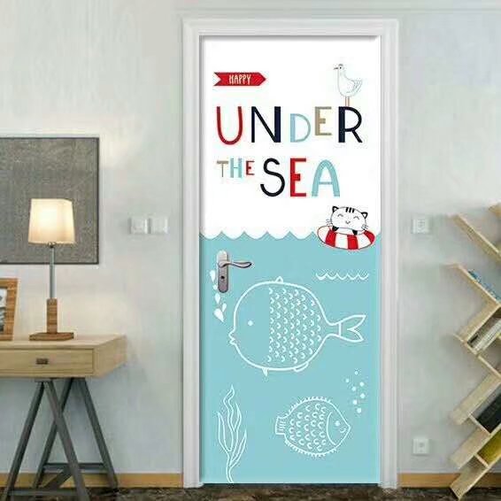 Simple Waterproof European Door Stickers