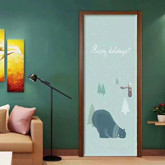 Simple Waterproof European Door Stickers