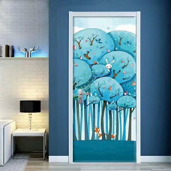 Simple Waterproof European Door Stickers