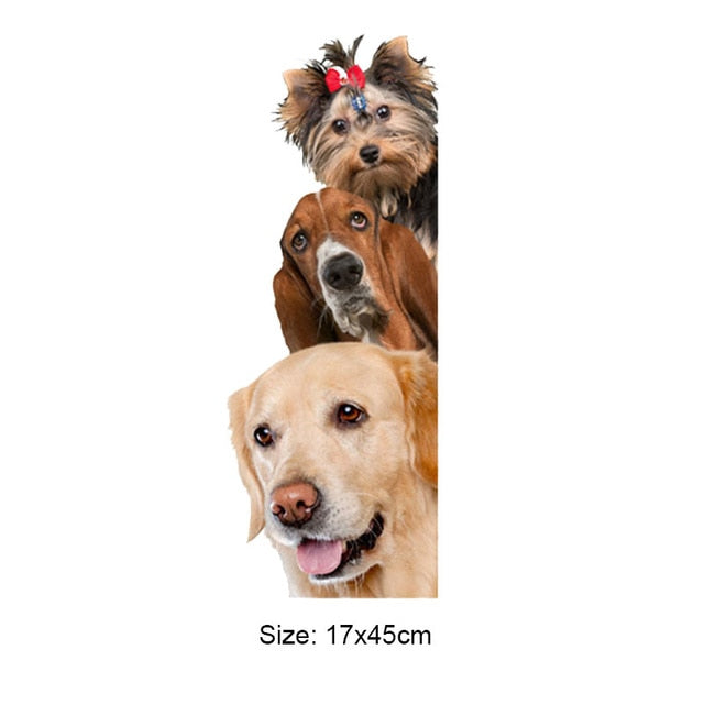 Funny Dogs Cats 3D Wall Sticker