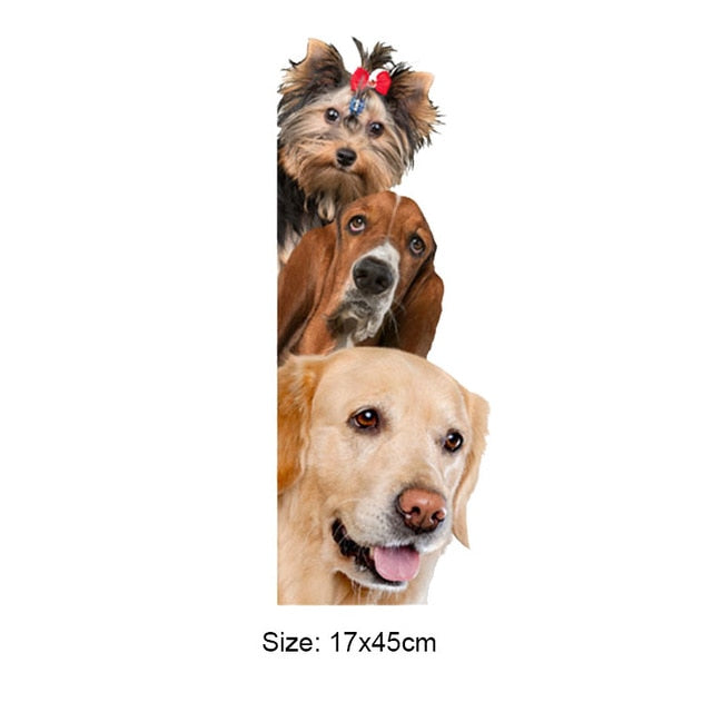 Funny Dogs Cats 3D Wall Sticker