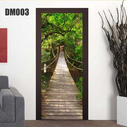 3D Forest Wall Mural Art Door Sticker