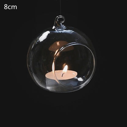Retro Glass Ball Hanging Candle Holder