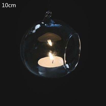 Retro Glass Ball Hanging Candle Holder