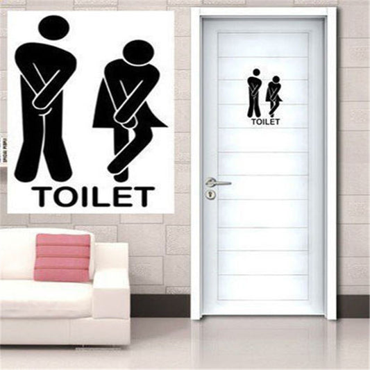 2019 Hot Funny Toilet Wallpaper Door Stickers