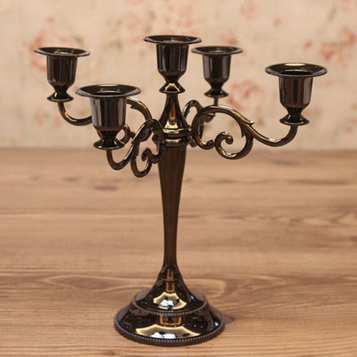 Gold & Bronze Metal Candle Holder