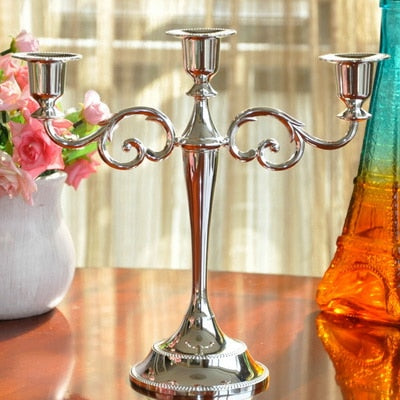 Gold & Bronze Metal Candle Holder