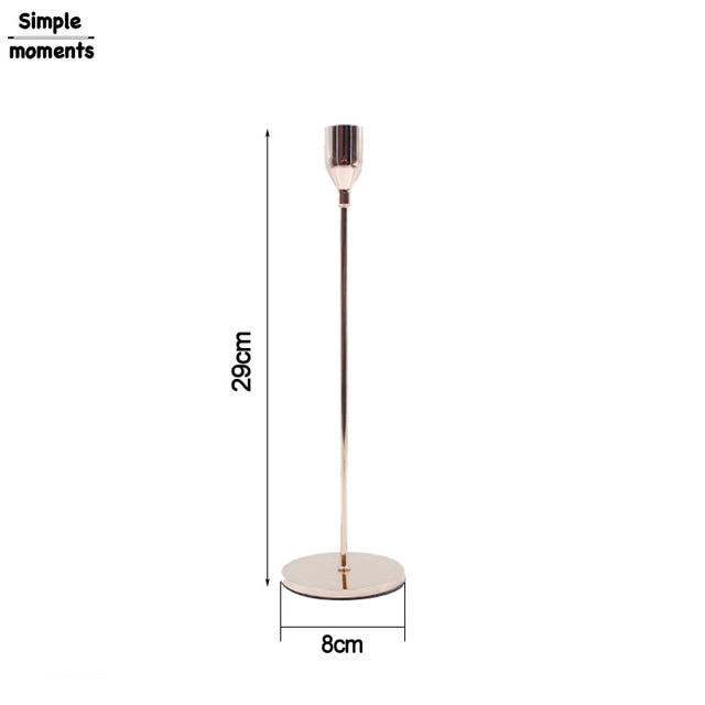 Modern Style Gold Metal Candle Holders