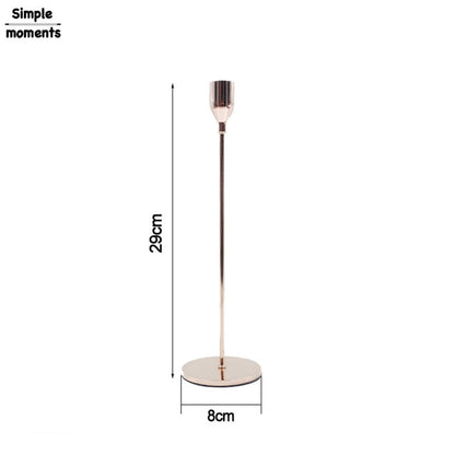 Modern Style Gold Metal Candle Holders