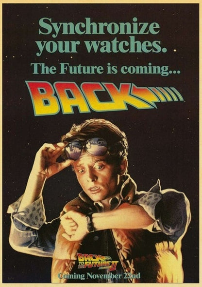 Sci-fi Back to The Future Film Propaganda Retro Wall Art