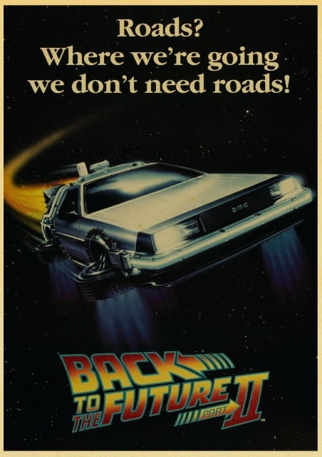 Sci-fi Back to The Future Film Propaganda Retro Wall Art