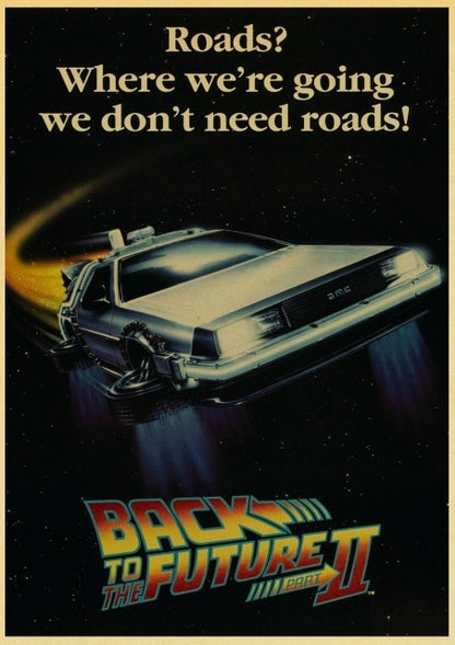 Sci-fi Back to The Future Film Propaganda Retro Wall Art