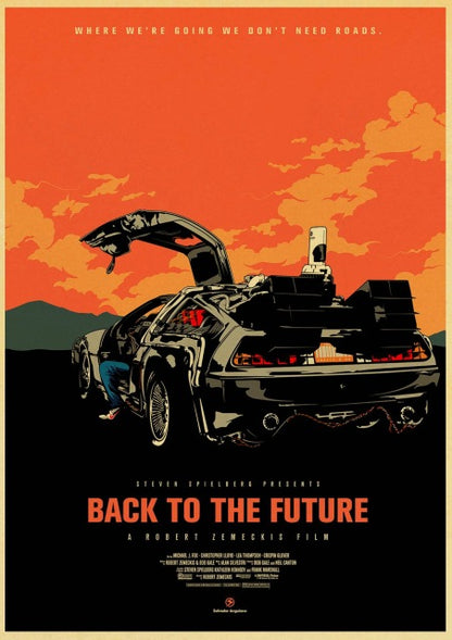 Sci-fi Back to The Future Film Propaganda Retro Wall Art