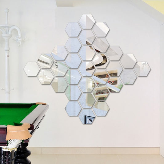 Hexagonal 3D Personality Decorative Mirror