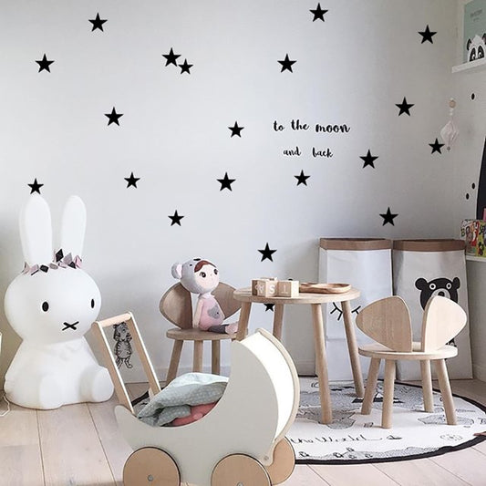 Baby Nursery Bedroom Stars Wall Sticker For Kids Room