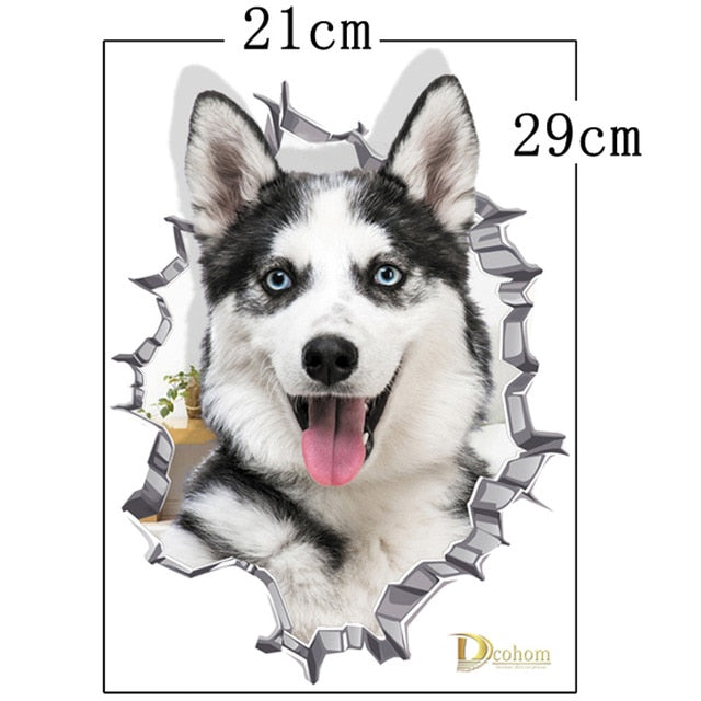 Cute Kitten Animal Cartoon 3D Wall Sticker