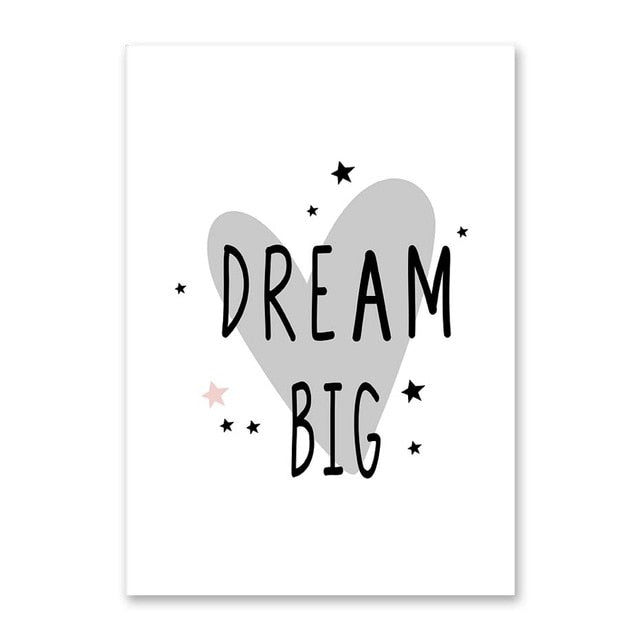Pink Cartoon Nursery Children Wall Art Mural