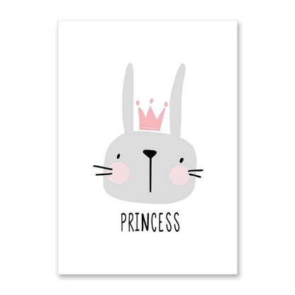 Pink Cartoon Nursery Children Wall Art Mural