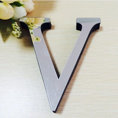 New Acrylic Mirror 3D DIY Alphabets Wall Stickers
