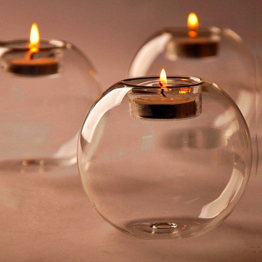 Crystal Glass Hanging Candle Holder