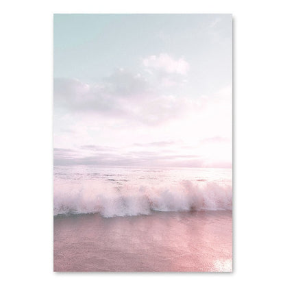 Nordic Style Beach Ocean Landscape Canvas Poster