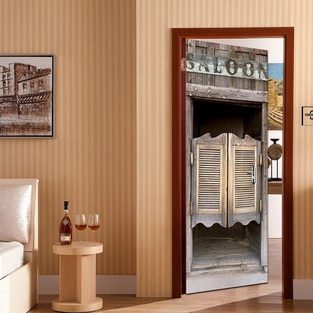 3D Beautiful Landscape Adhesive Door Stickers
