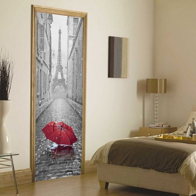 3D Beautiful Landscape Adhesive Door Stickers