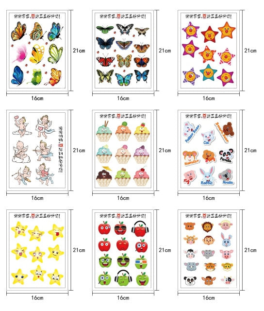 12pcs/set Multicolor Double Layer 3D Butterfly Wall Sticker