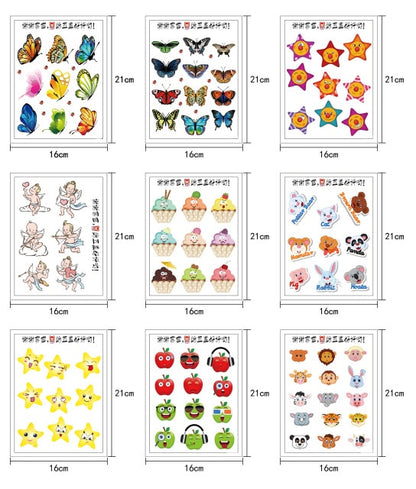 12pcs/set Multicolor Double Layer 3D Butterfly Wall Sticker