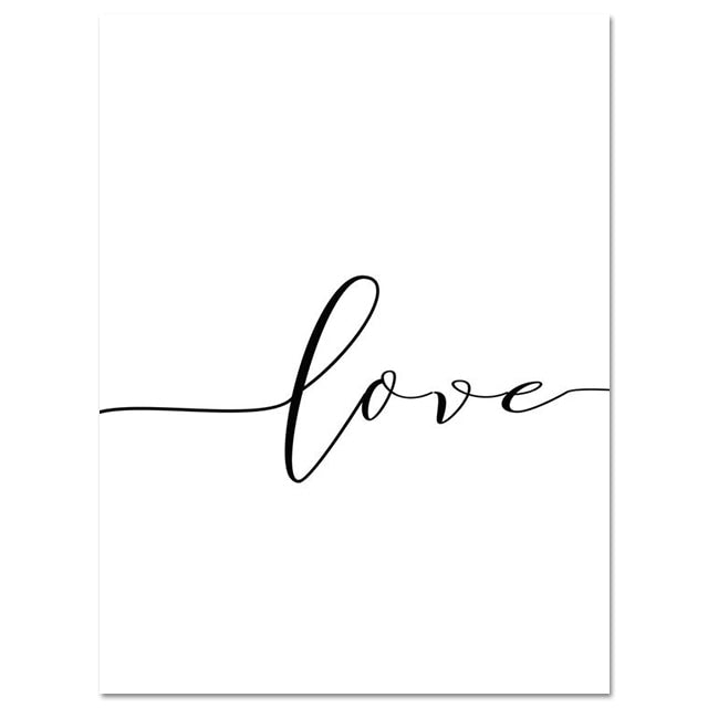 Nordic Poster B&W Holding Hands Wall Art For Living Room