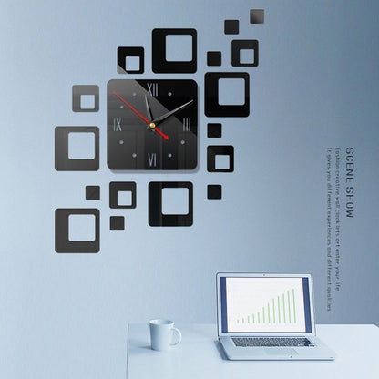 Acrylic Modern DIY 3D Wall Clock Decorative Mirrors