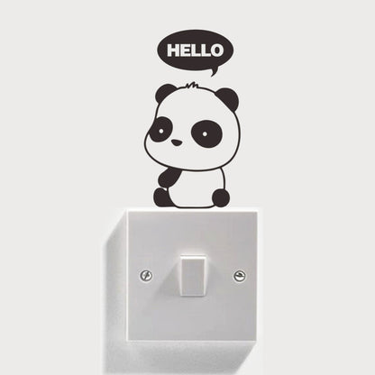 DIY Funny Cute Sleeping Cat Dog Switch Wall Stickers