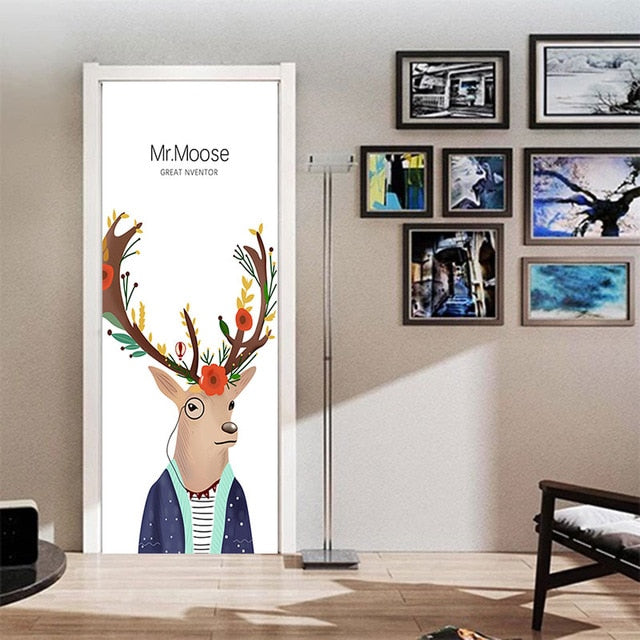 Simple Waterproof European Door Stickers