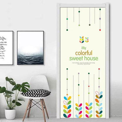 Simple Waterproof European Door Stickers