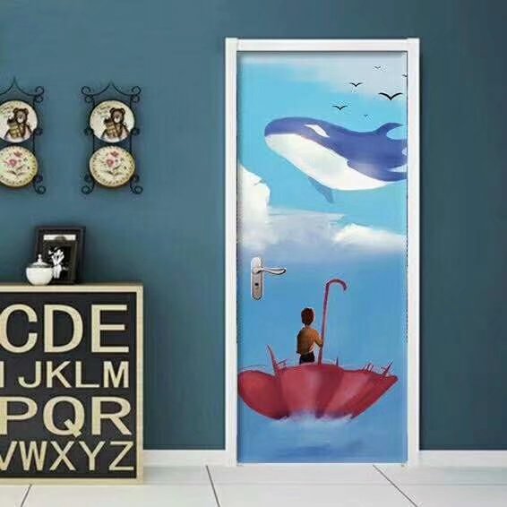 Simple Waterproof European Door Stickers