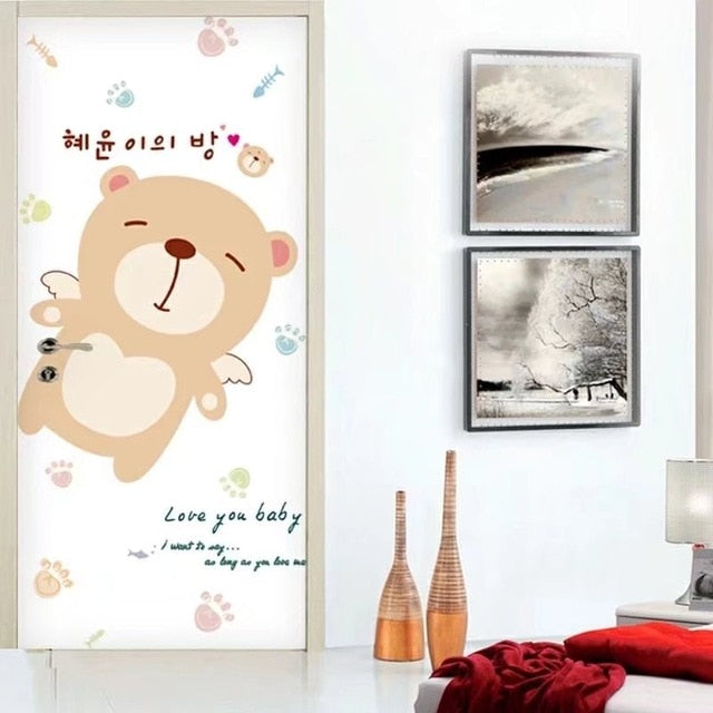 Simple Waterproof European Door Stickers